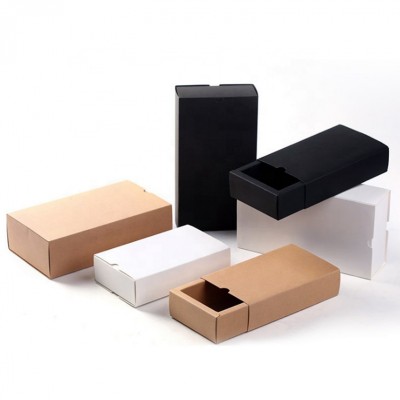 Custom Printed Kraft Paper Sliding Cosmetics Box,Drawer Box For  Packaging